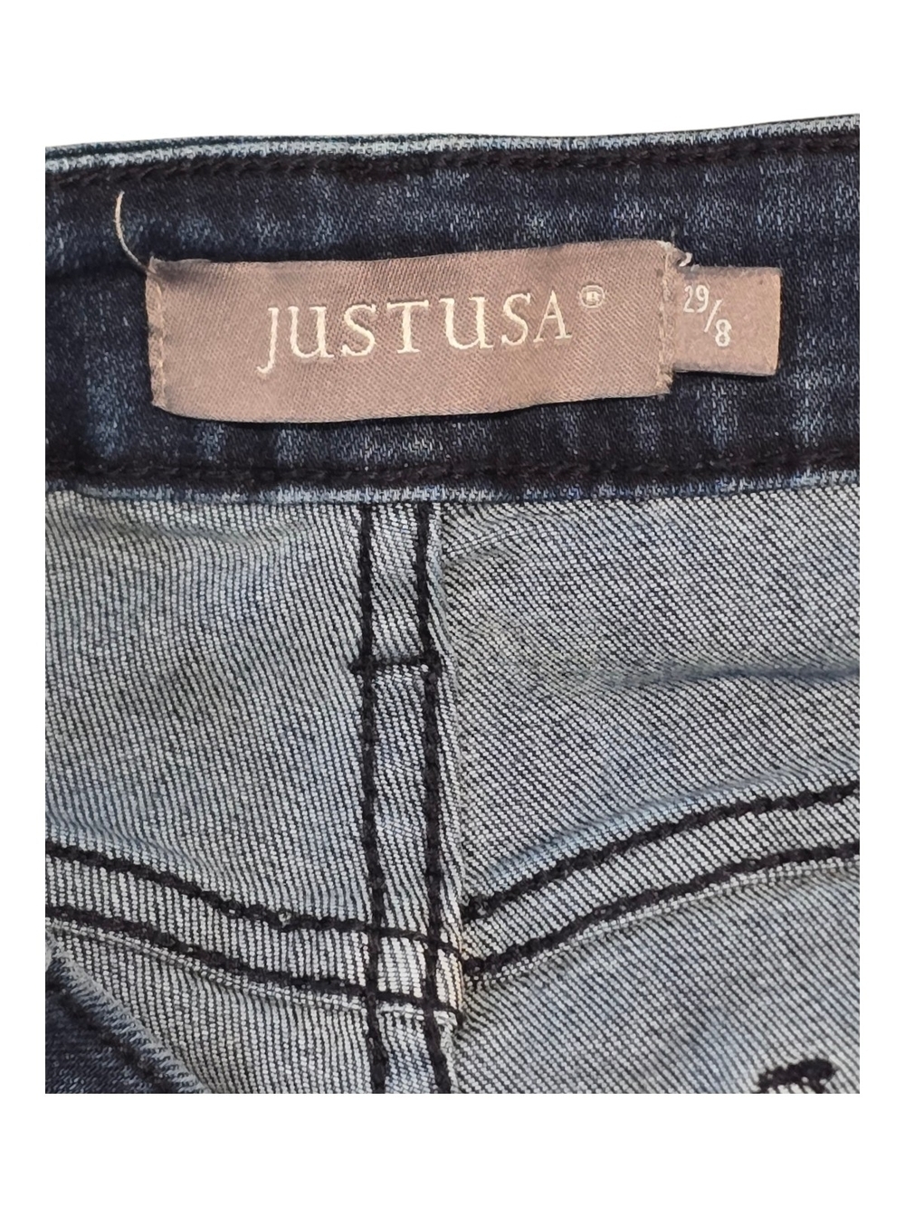 JustUSA Dark Wash Bootcut Jeans Size 29/8 Stretch Denim Mid Rise Flare Sritchfix - Picture 5 of 8